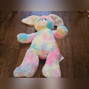 Build a Bear 16" Bunny Rabbit Watercolor Rainbow Plush Toy Stuffed Animal Girl.